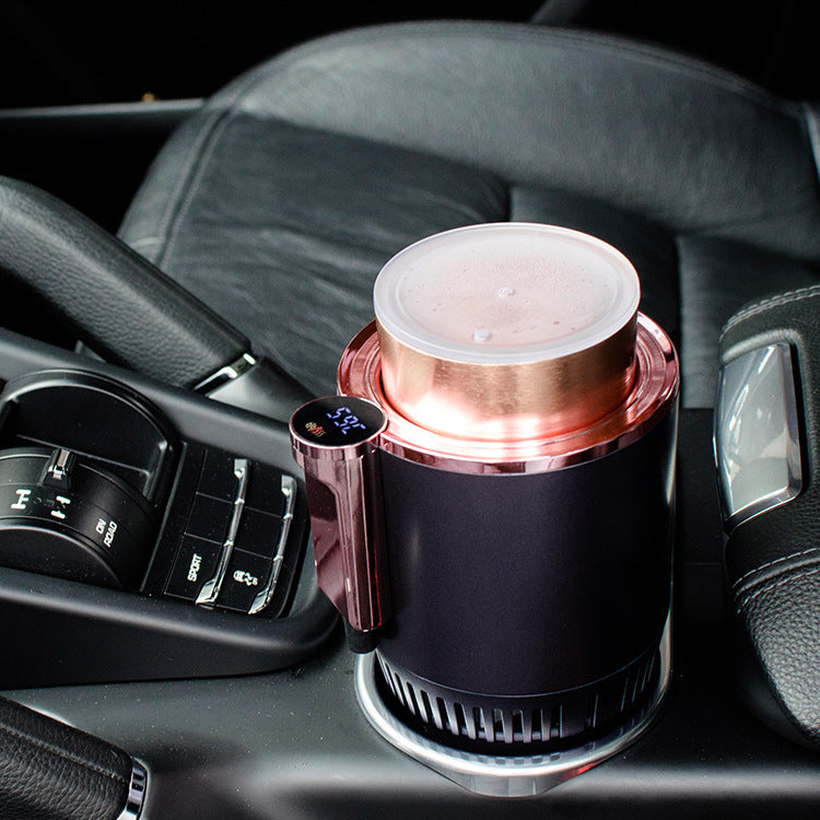2-in-1 Car Heating & Cooling Cup | 12V Smart Cup Holder with Temperature Display