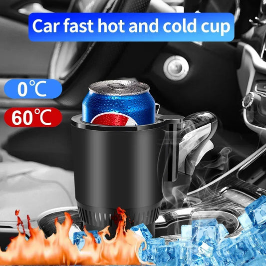 2-in-1 Car Heating & Cooling Cup | 12V Smart Cup Holder with Temperature Display