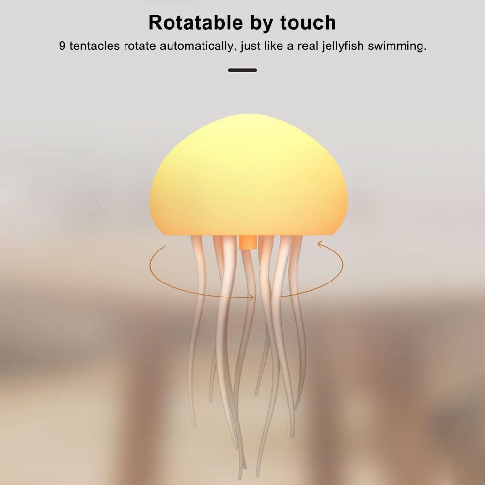 Portable Jellyfish Lamp – LED Night Light for Bedside & Desk