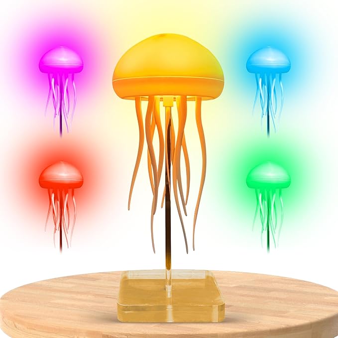Portable Jellyfish Lamp – LED Night Light for Bedside & Desk