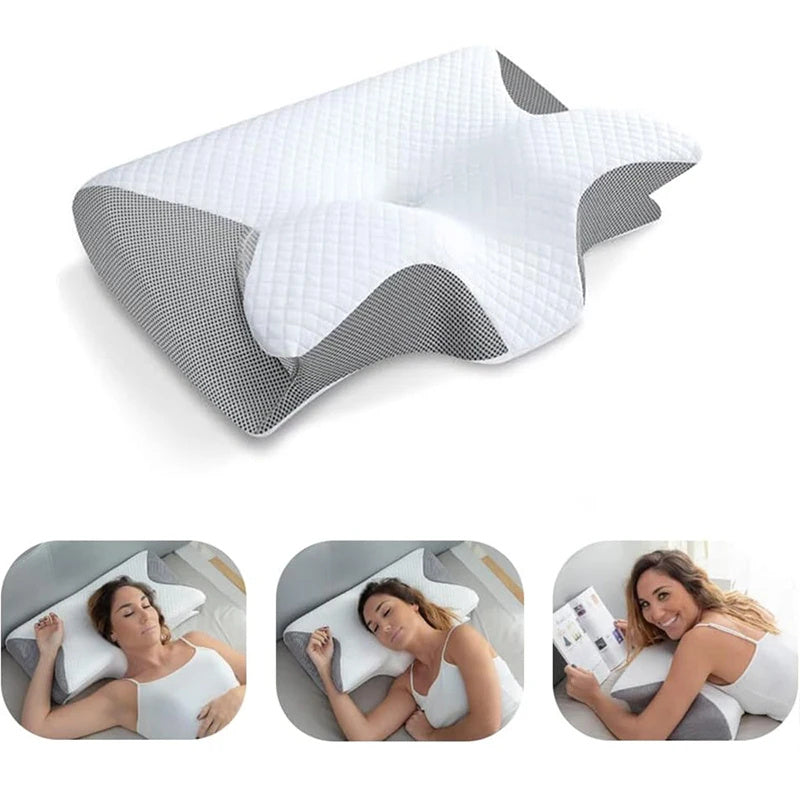 Orthopedic Pillow for Neck Pain Relief - Ergonomic Cervical Contour