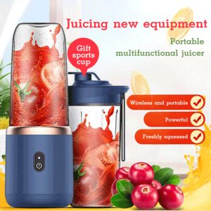 6-Blade Portable Blender - USB Charging Ice Crusher & Smoothie Maker